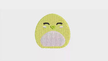 Load and play video in Gallery viewer, Aimee Chick squish stuffy embroidery design
