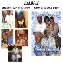Load image into Gallery viewer, Photo restoration and editing design for memorial
