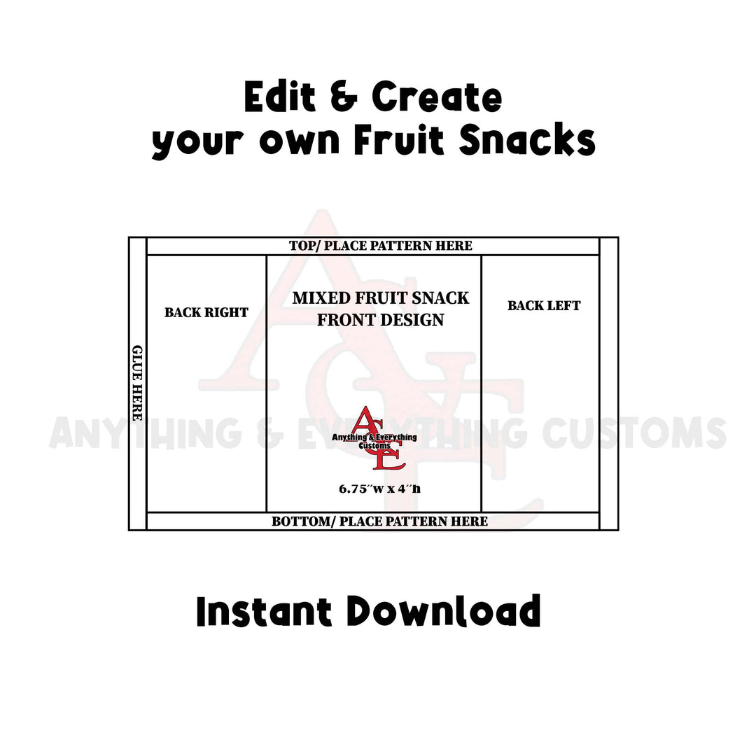 Fruit Snack Template