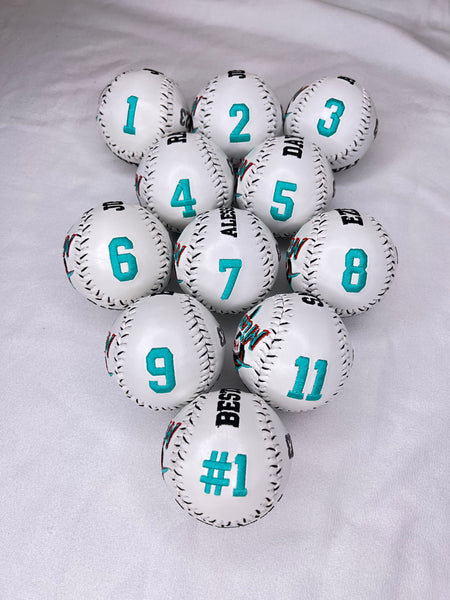 Personalized Embroidered Baseballs