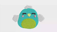 Load and play video in Gallery viewer, Camden chick squish stuffy embroidery design
