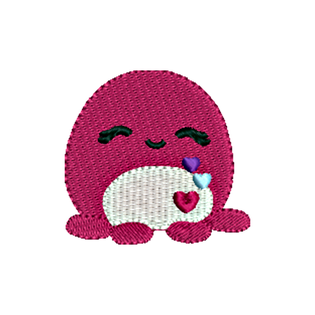 Octopus squish stuffy embroidery design