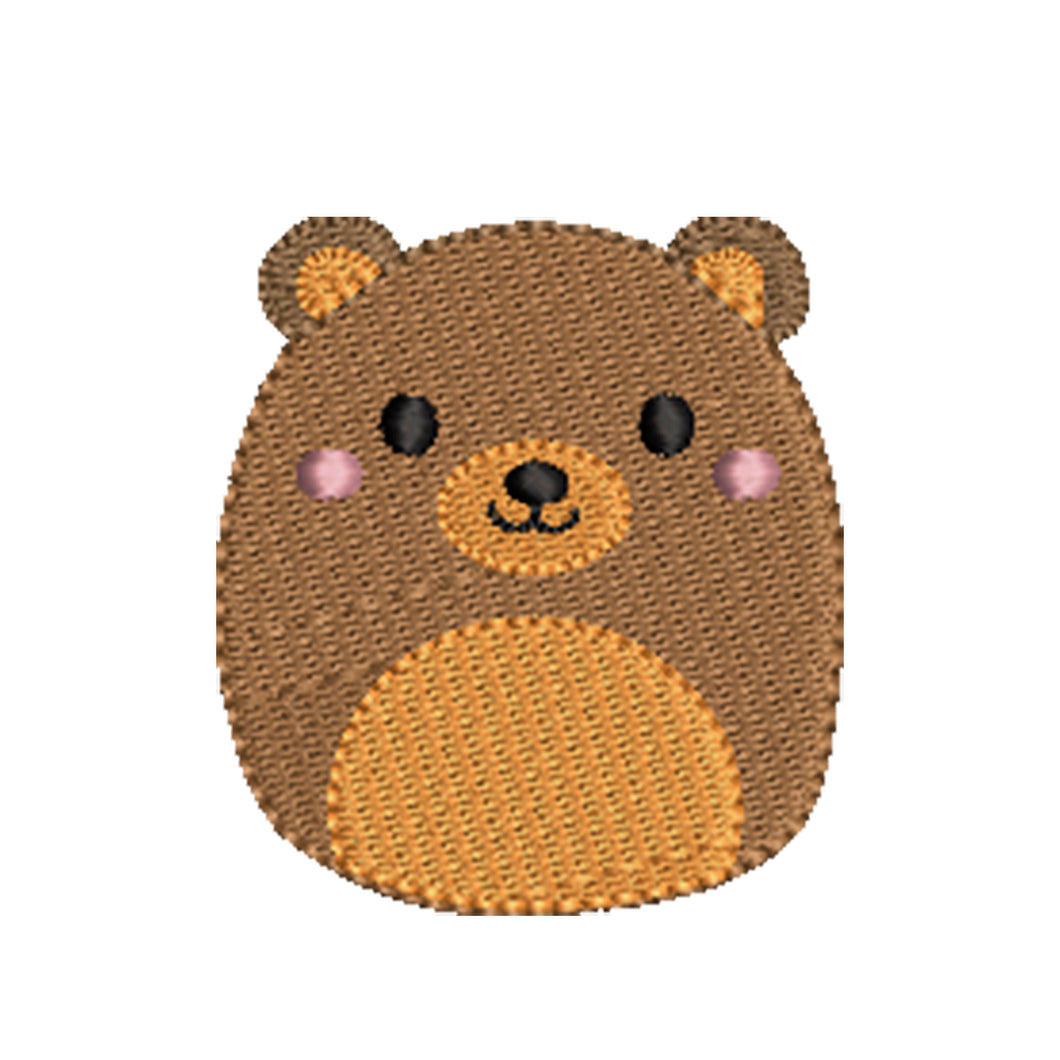 Omar the Bear squish stuffy embroidery design