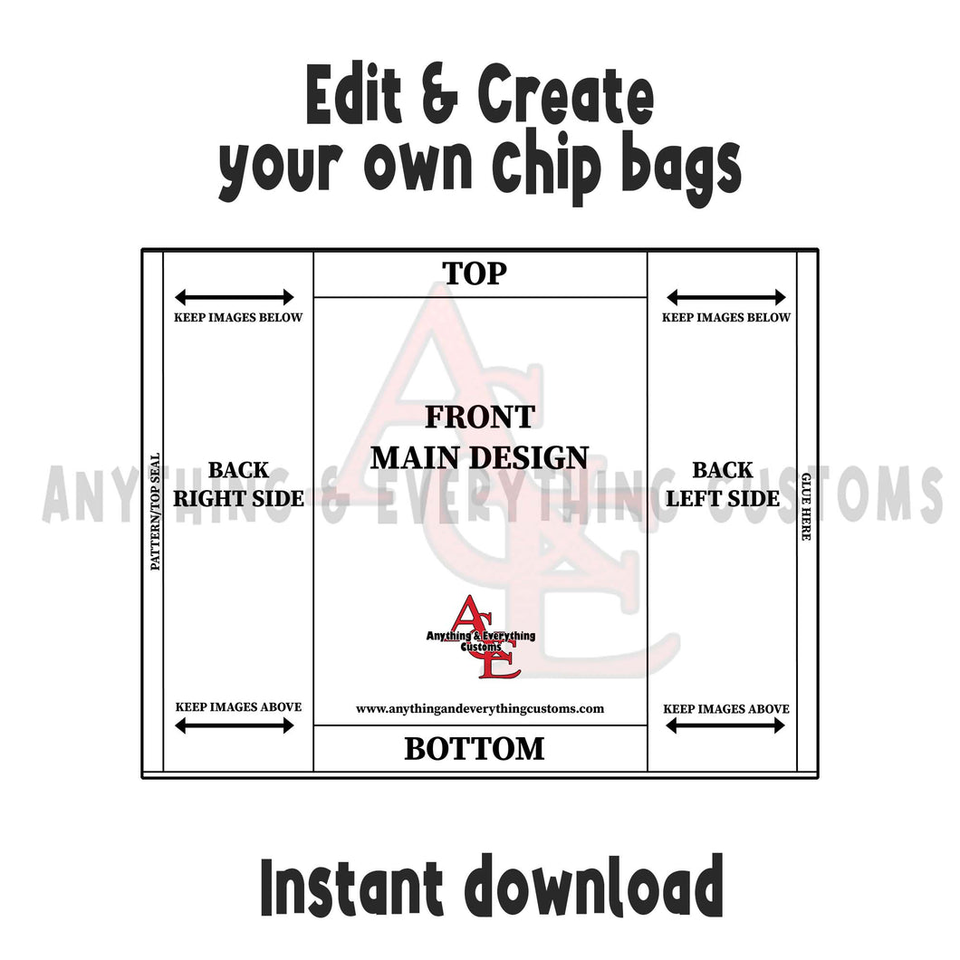 Chip Bag Template