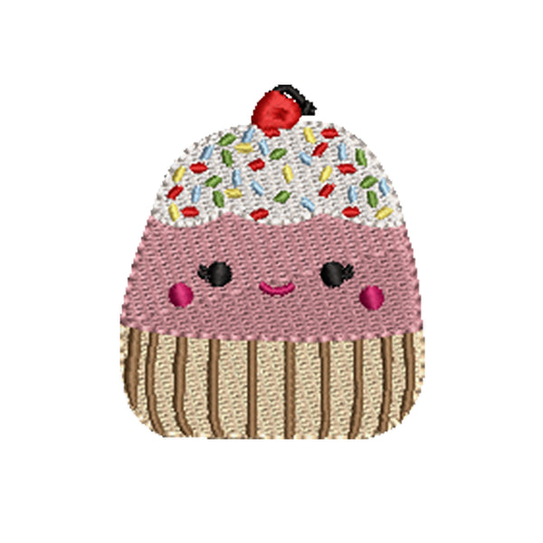 Clara Cupcake squish stuffy embroidery design