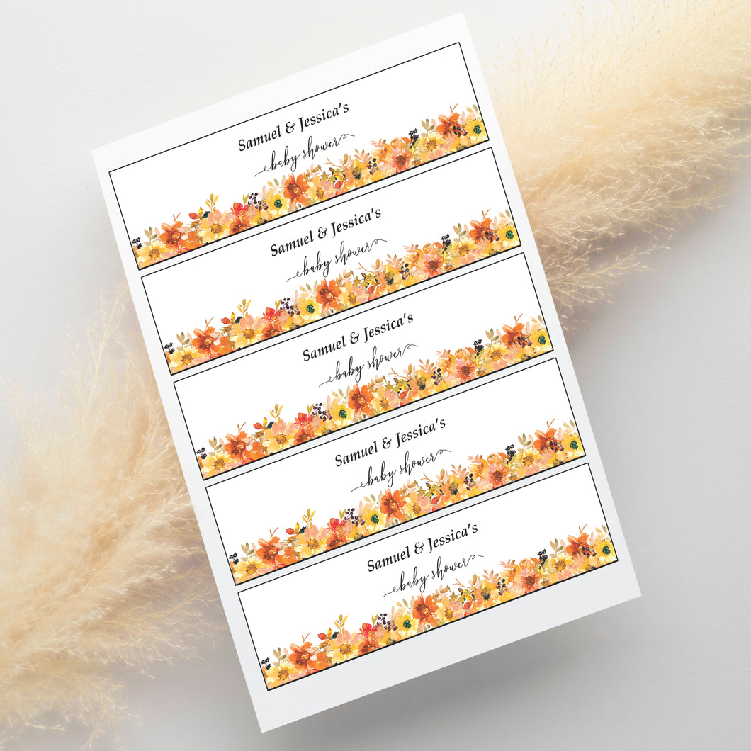 Fall/Autumn Baby Shower Editable Download