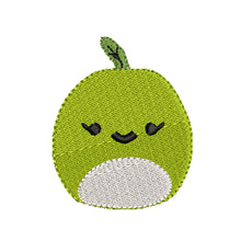 Load image into Gallery viewer, Ashley the green apple squish stuffy embroidery design
