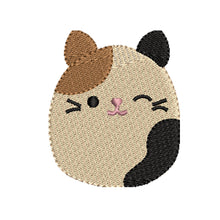 Load image into Gallery viewer, Cameron the Cat squish stuffy embroidery design
